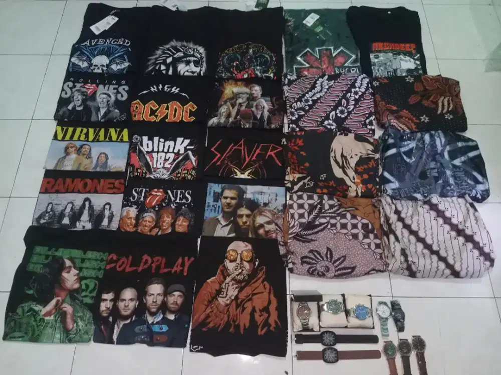 Kaos Band Vs celana batik boim