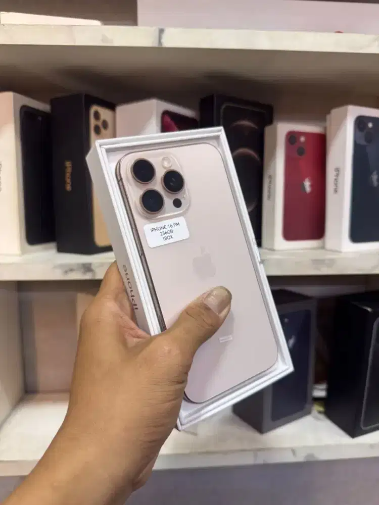 iPhone 16 promax 256gb dessert titanium second iBox garansi on