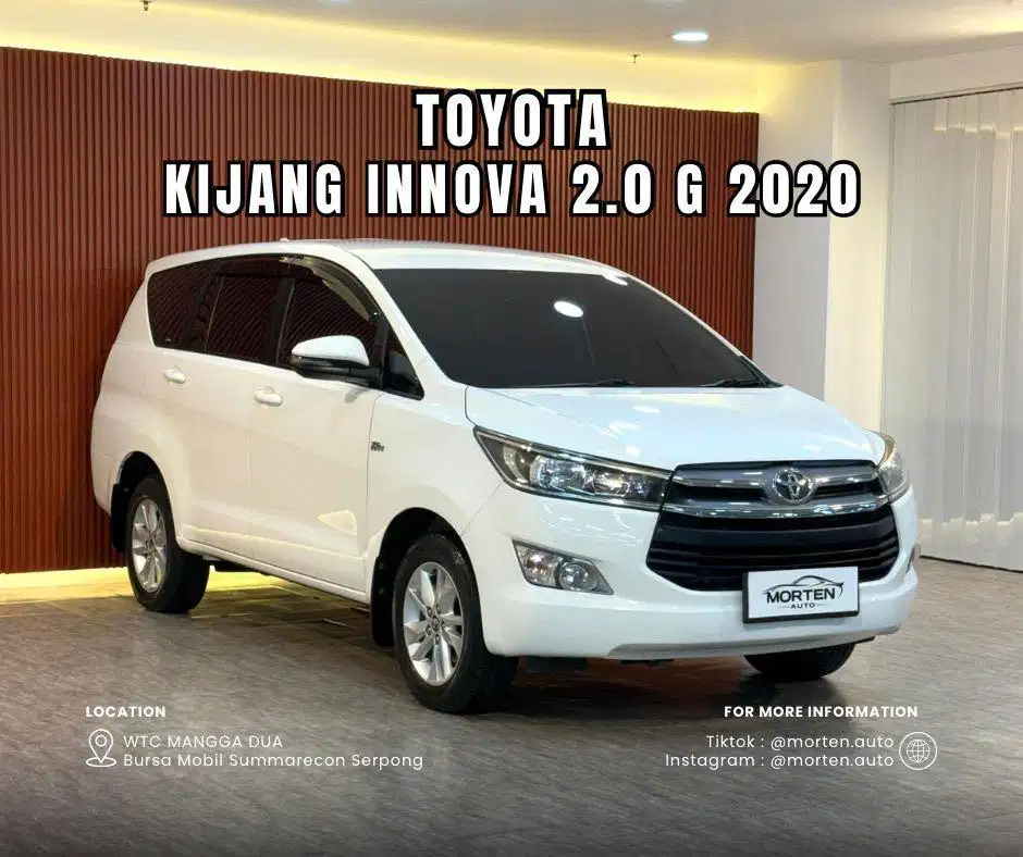 Toyota Kijang Innova 2.0 G 2020 Odo 30 Ribu Record Antik Bergaransi