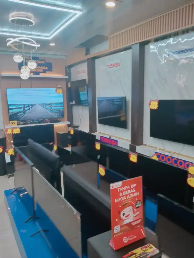 Ready Smart tv dari ukuran 32-100inc berbagai merk