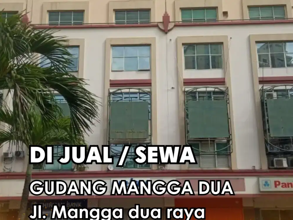 DIJUAL !!! GUDANG MANGGADUA Lt = 8x16 4 lantai Hadap Selatan
