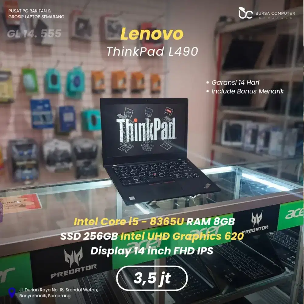 LENOVO Thinkpad L490 | Core i5 8365U 8GB 256GB
