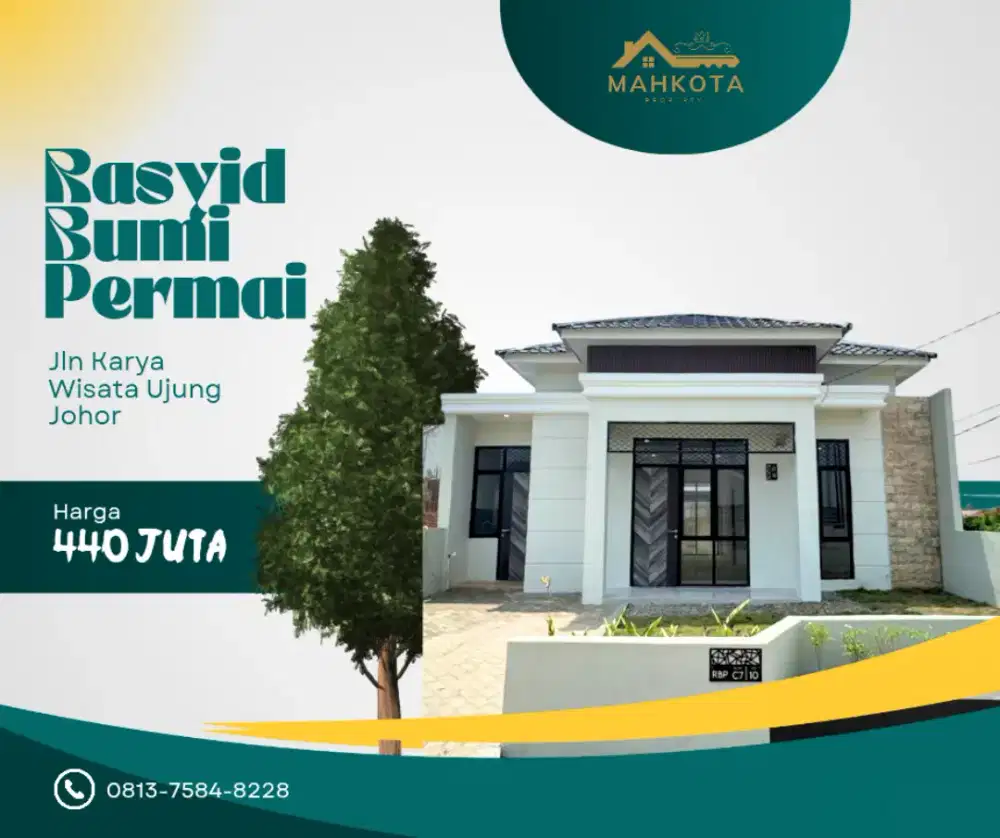 RASYID PERMAI LEBAR 7,7X13,5 ADA PINTU SAMPING