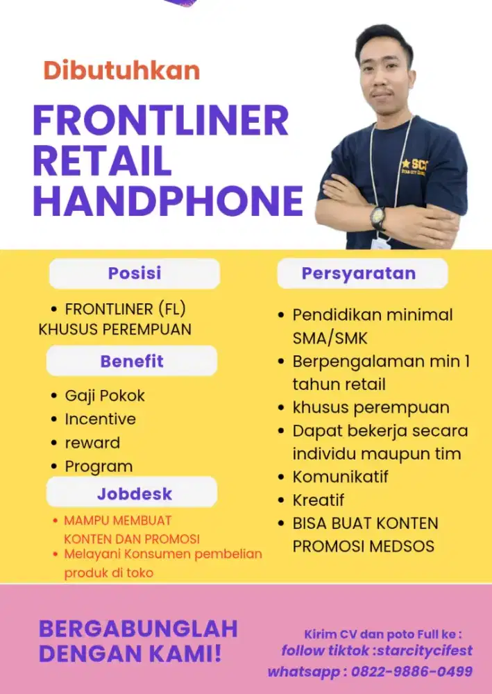 karyawan toko handphone (khusus wanita)