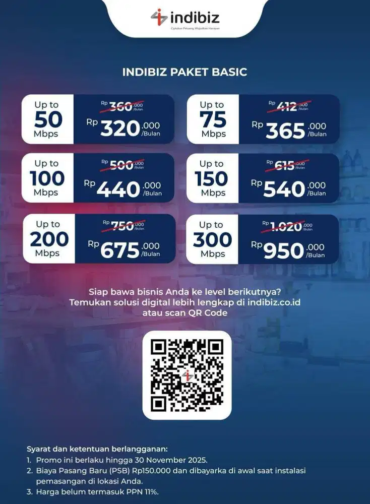 Jasa Pemasangan internet Indibiz pilihan cepat untuk Rumah/ Bisnis