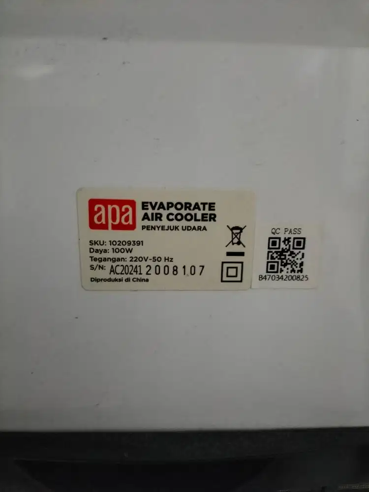 Air Cooler Merk APA 10 Liter Air Jarang Pakai salah beli