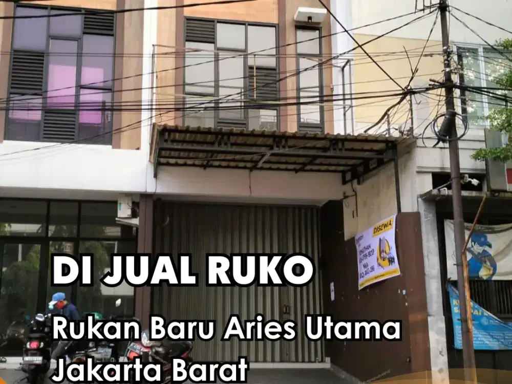 Dijual Ruko‼️ Rukan Baru Minimalis Modern Aries Utama, Puri, Jakarta Barat 4X14 3,5 lantai