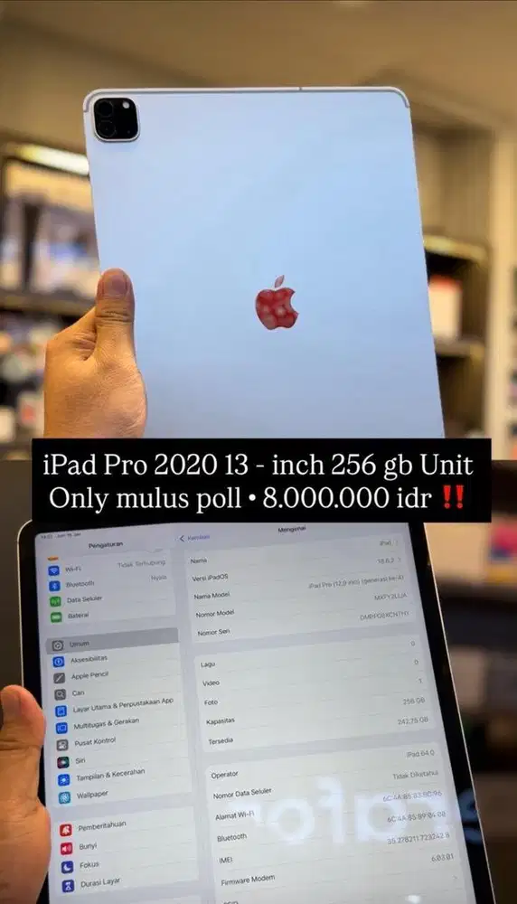 IPad Pro 2020 12.9 inch 256Gb batangan