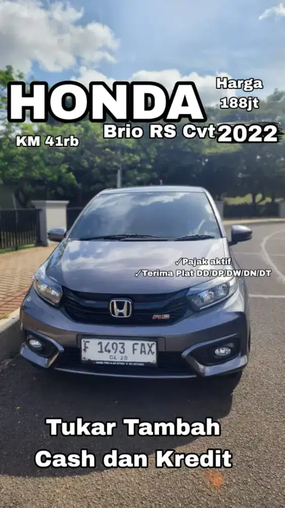 Dp 0% !! Antik istimewa km 41rb brio rs cvt 2023
