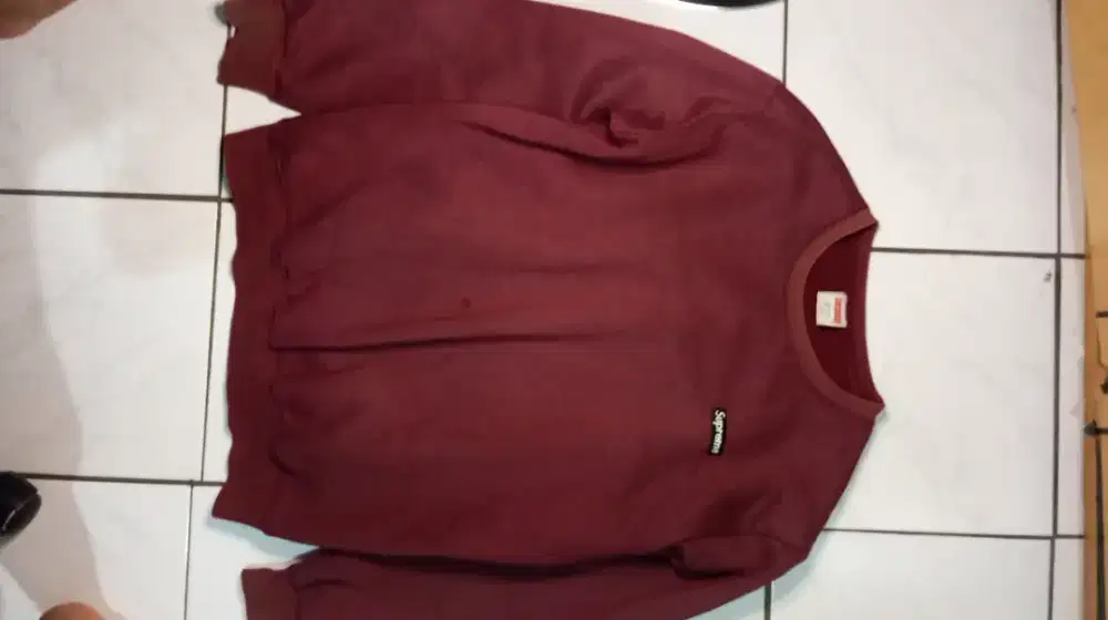 Sweater Supreme Small Box Logo Burgundy