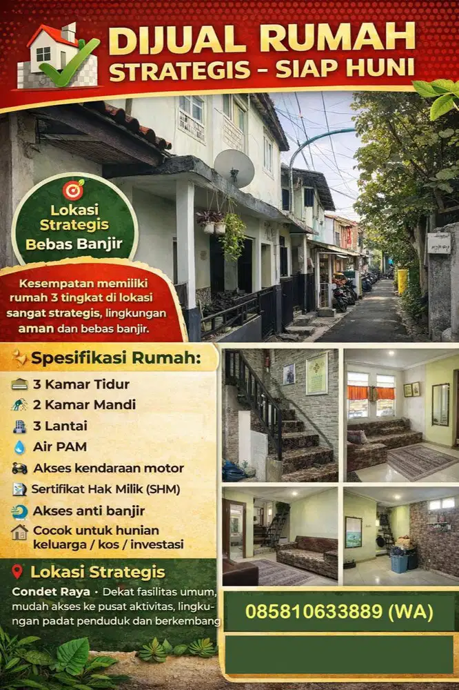 Jual Rumah Strategis Condet
