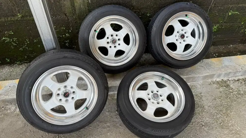 Velg Work Meister R15 Plus Ban 185/60 Lebar 7/8 pcd 100/114 te37 ce28