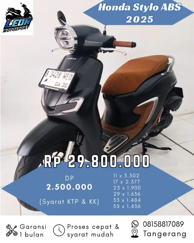Stylo ABS 2025, jual beli motor seken
