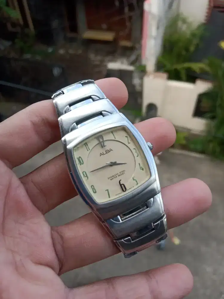 Jam tangan vintage Alba tank 2 jarum original
