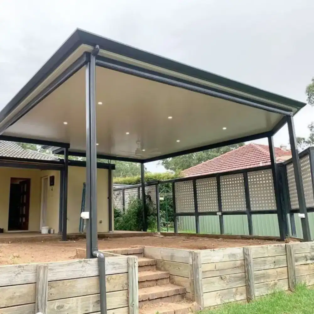 Kanopi plafon pvc atap alderon rangka holo galvanis kanopi single