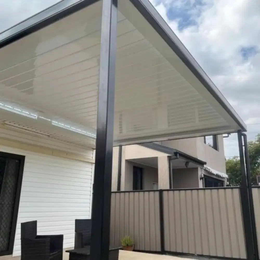 Kanopi plafon pvc atap alderon rangka holo galvanis kanopi single.