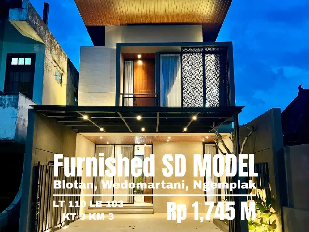 Rumah baru Full Furnished Tepi jalan Raya dekat SD Model dan jogjabay