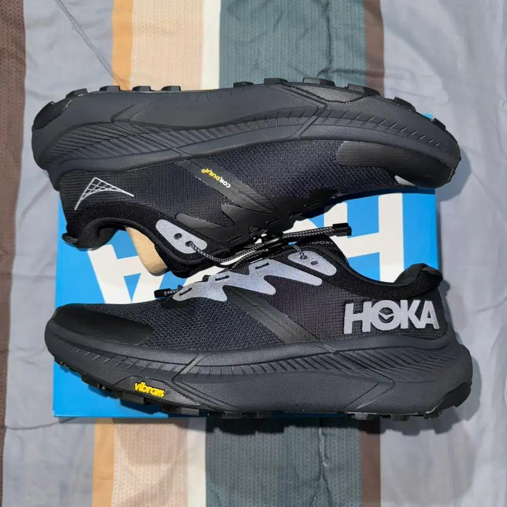 Sepatu Hoka Transport Mens - Black/Hitam