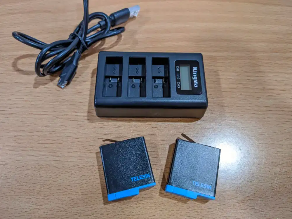 Baterai TELESIN & charger kingma GoPro Hero 5 6 7 8