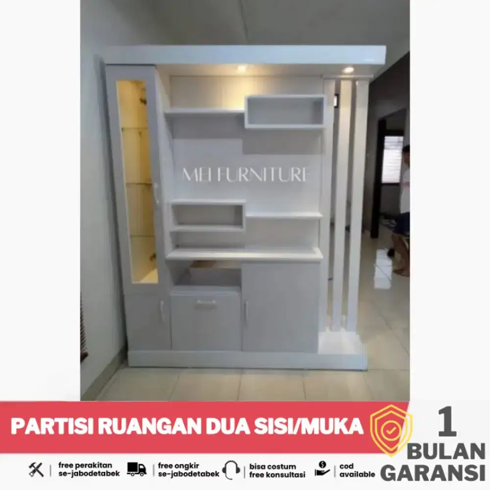 Lemari Partisi ruangan penyekat ruang tamu minimalis murah