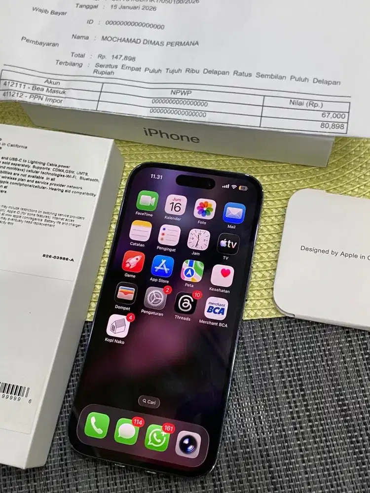 Iphone 14 pro inter all op beacukai