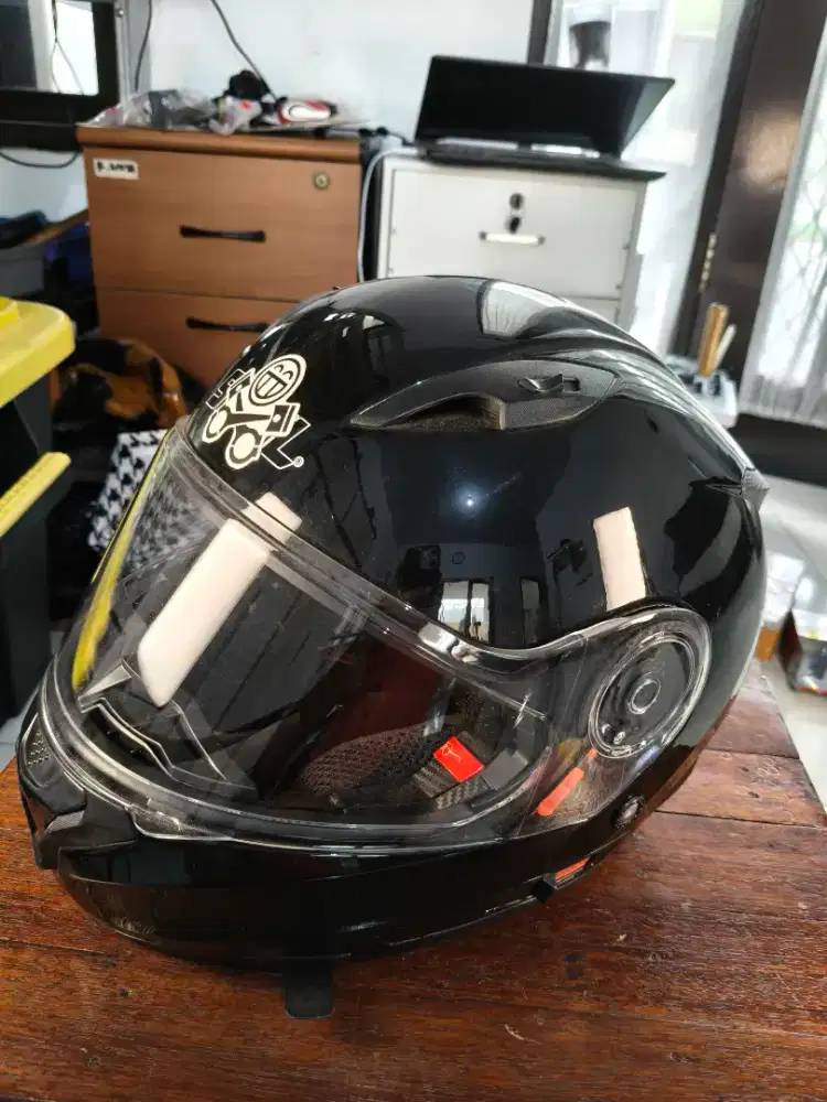 helm fullface modular touring XL double visor Snail M1