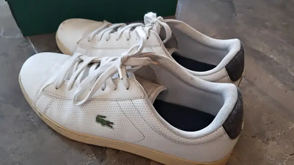 Lacoste Canaby White, size 44 beli box dan tag harga ada
