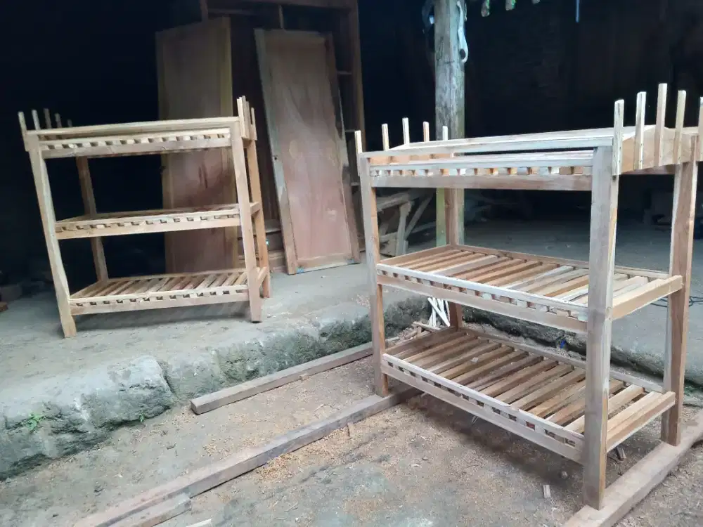 RAK PIRING KAYU JATI ASLI