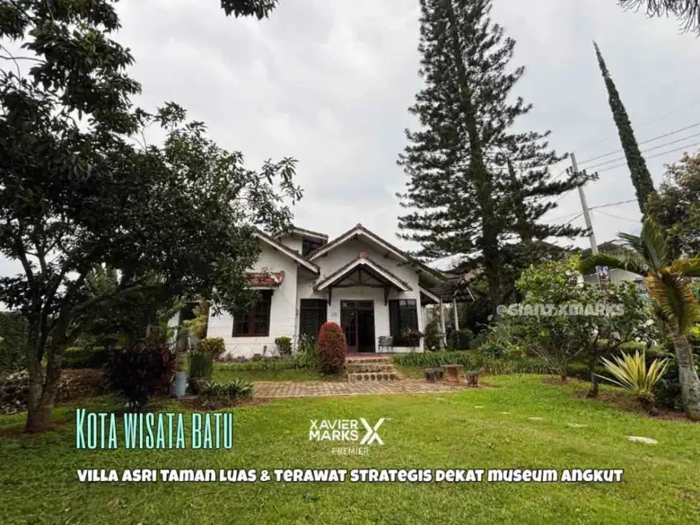 Villa Asri Taman Luas dekat Museum Angkut Batu Malang