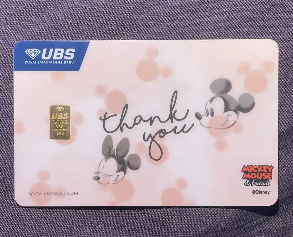 Emas UBS 0,5gr original fine gold 99,99%