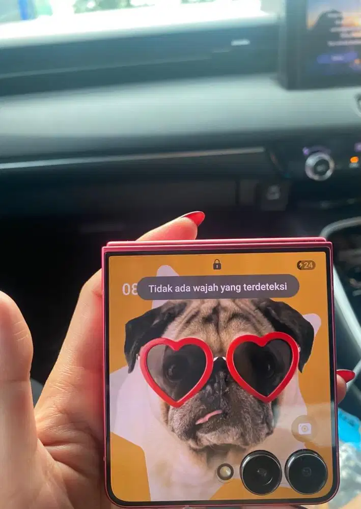 Samsung flip 7 red coral 12/256 garansi masih panjang