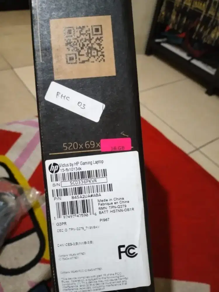 Laptop HP Victus Gaming 15 - Ryzen 5 - 7535 & RTX 2050