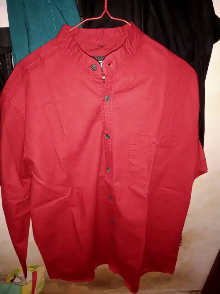 Jual kemeja pria tanpa kerah