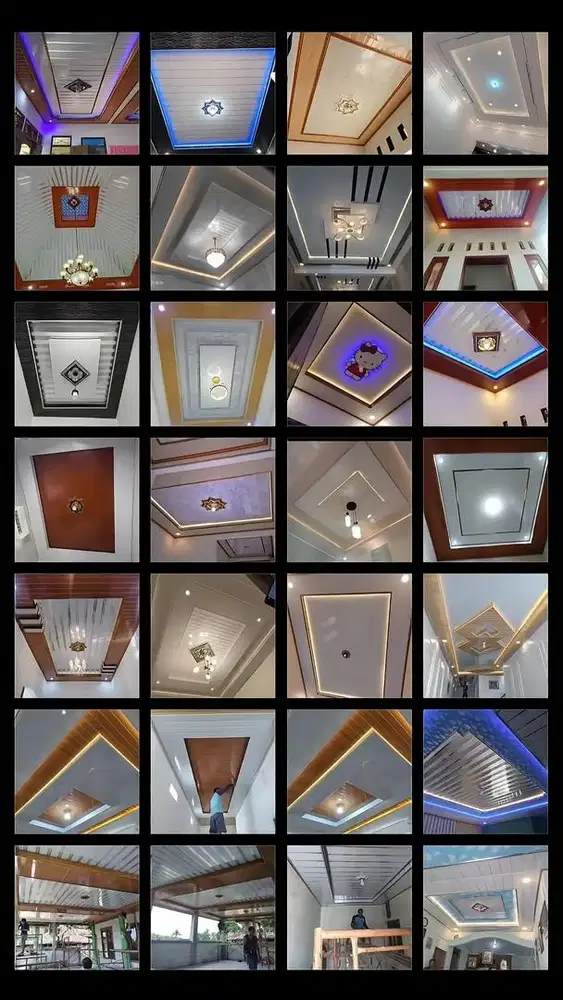 Plafon pvc terpasang berikut tukang