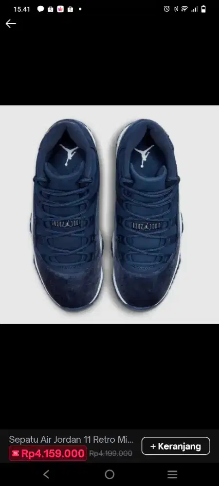 SEPATU  NIKE AIR JORDAN 11 RETRO MIDNIGHT NAVY