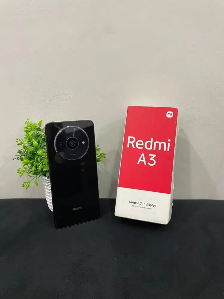 Xiaomi Redmi A3 4/128 Black mulus Fullset Ori Sinyal Permanent