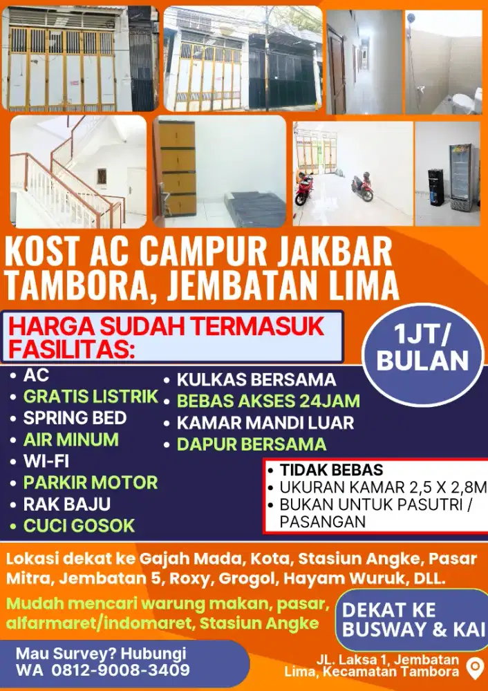 Kos murah 1JT/bln fasilitas lengkap