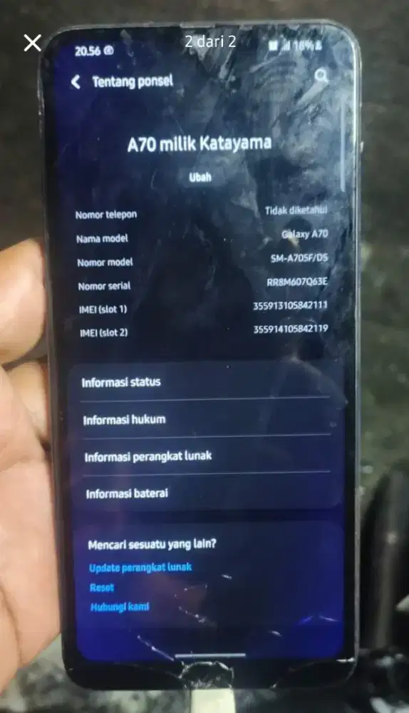 Samsung A70 ram 6/128 minus lcd