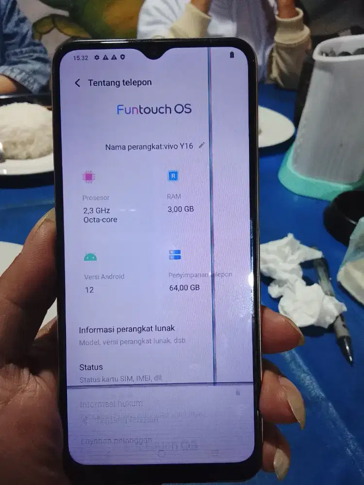 Vivo y16 3/64 unit aja kondisi sesuai photo
