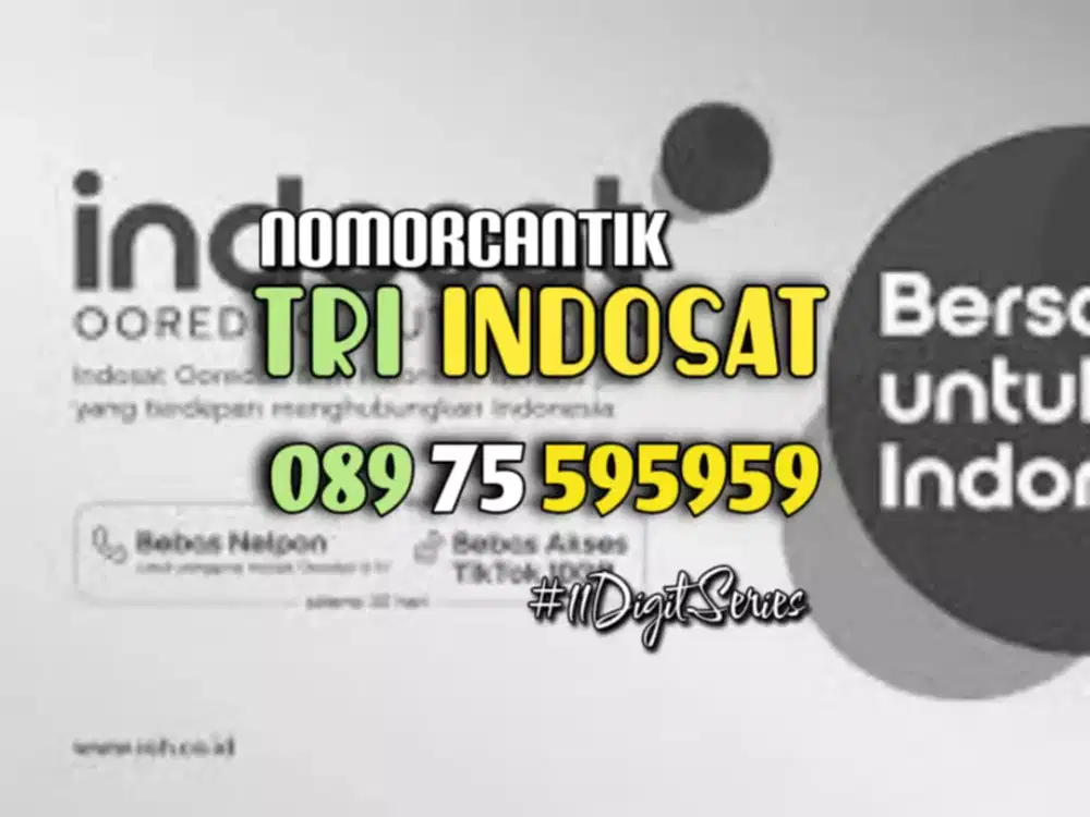 (bisa COD) Nomor CANTIK kartu TRI INDOSAT 11digit TRIPLE AB 595959 #7