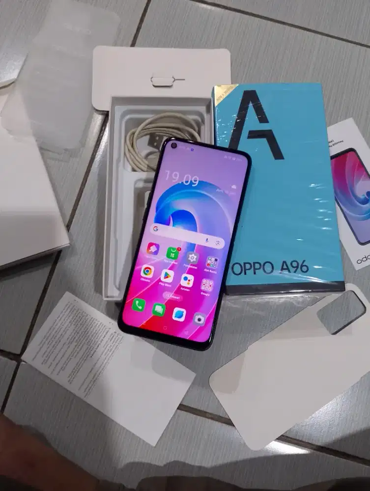 Oppo a96 ram 8/256 fullset NFC mulus