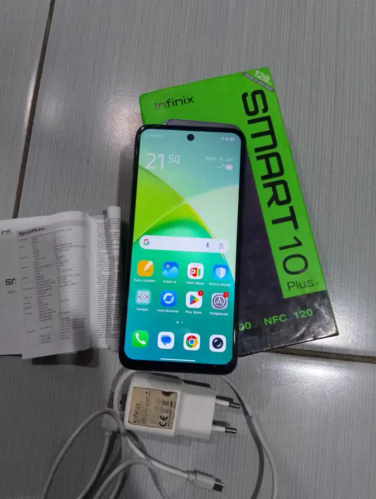 Infinix smart 10 plus ram 8/128 fullset NFC