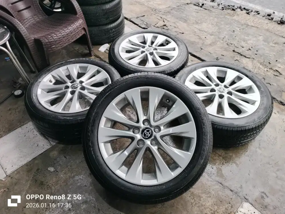 Jual vleg OEM alphard R18 pcd 5x114 d balut ban toyo tranphat