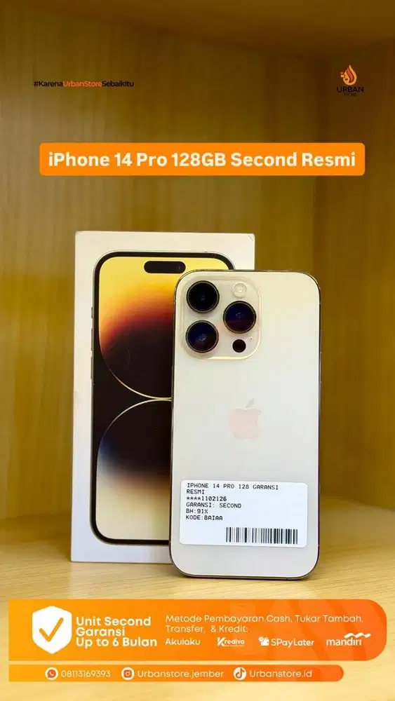 iPhone 14 Pro 128GB SECOND RESMI