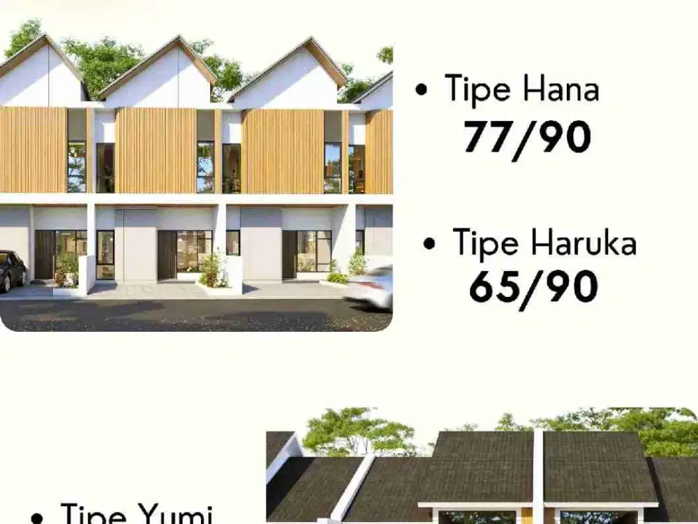 rumah 1 dan 2 lantai bisa cash bertahab sampai 3 tahun