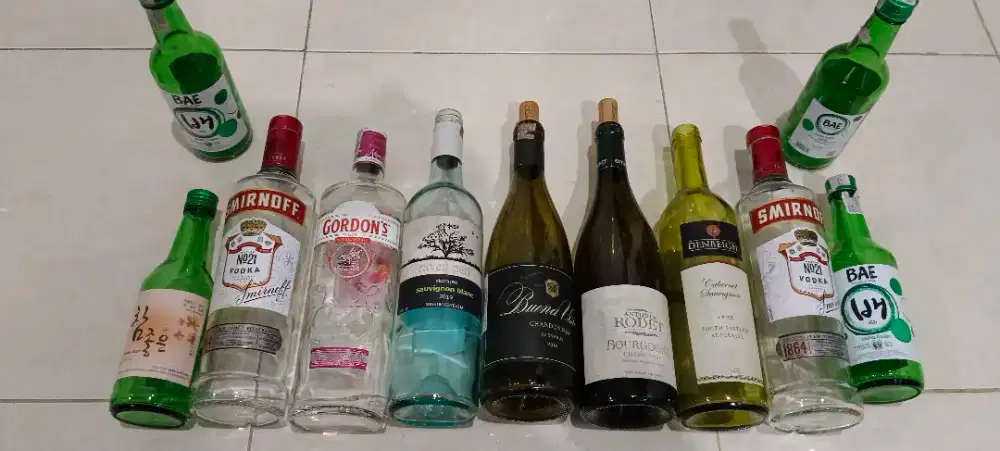 Koleksi botol cocok buat pajangan hiasan murah 90k