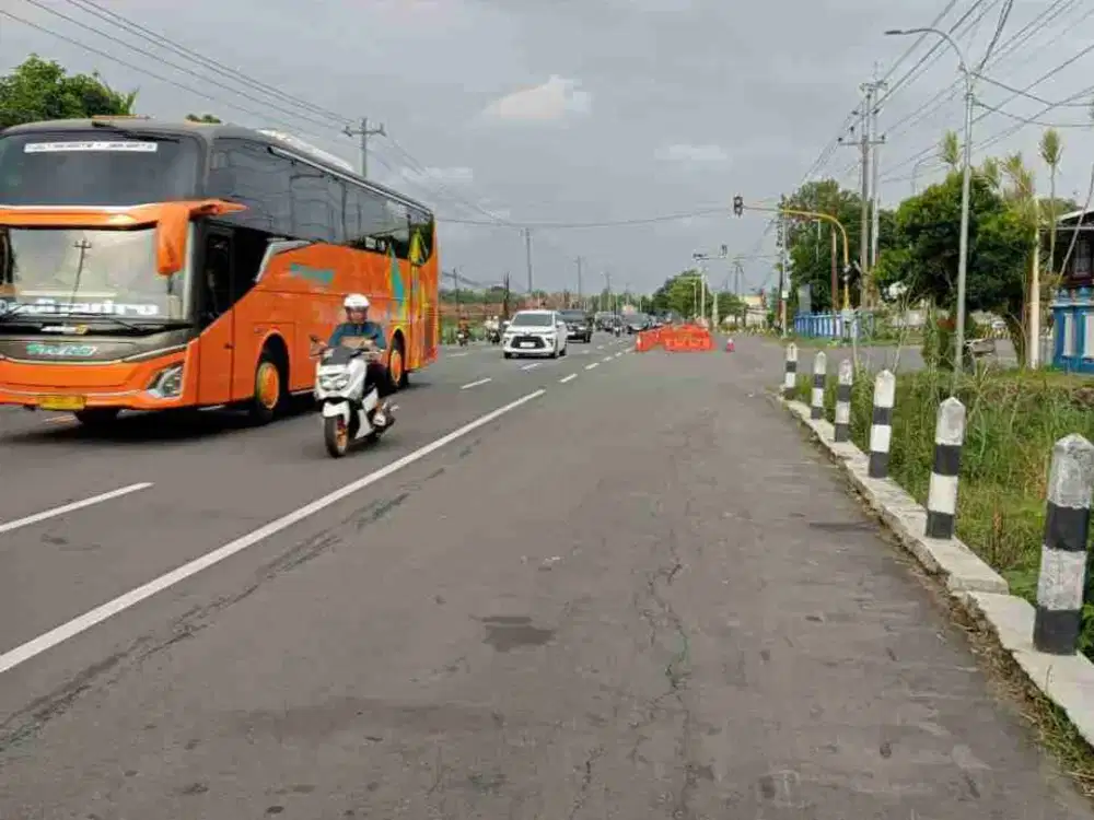 Tanah Dijual Tepi jl Nasional dekat Bandara YIA, View Sawah dan perbukitan Menoreh