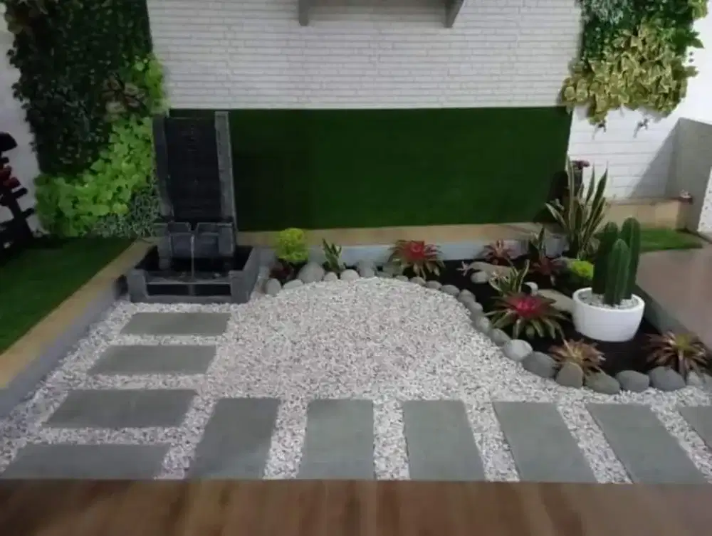 Menerima pembuatan taman rumah taman kering