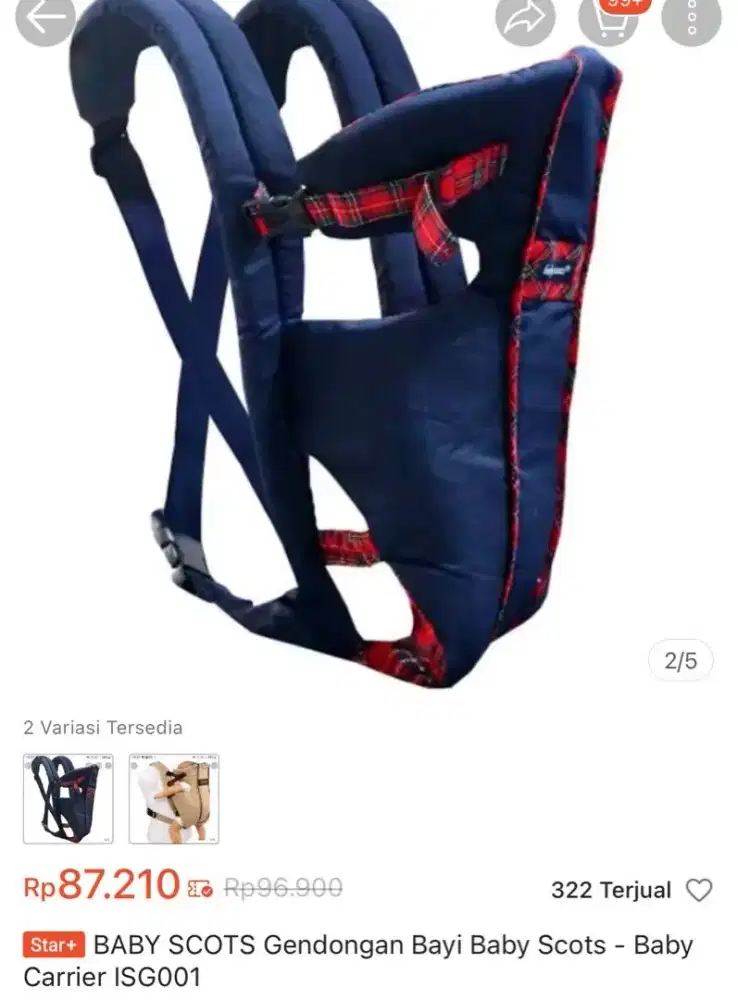 Gendongan bayi baby scots, kursi, dan kursi santai