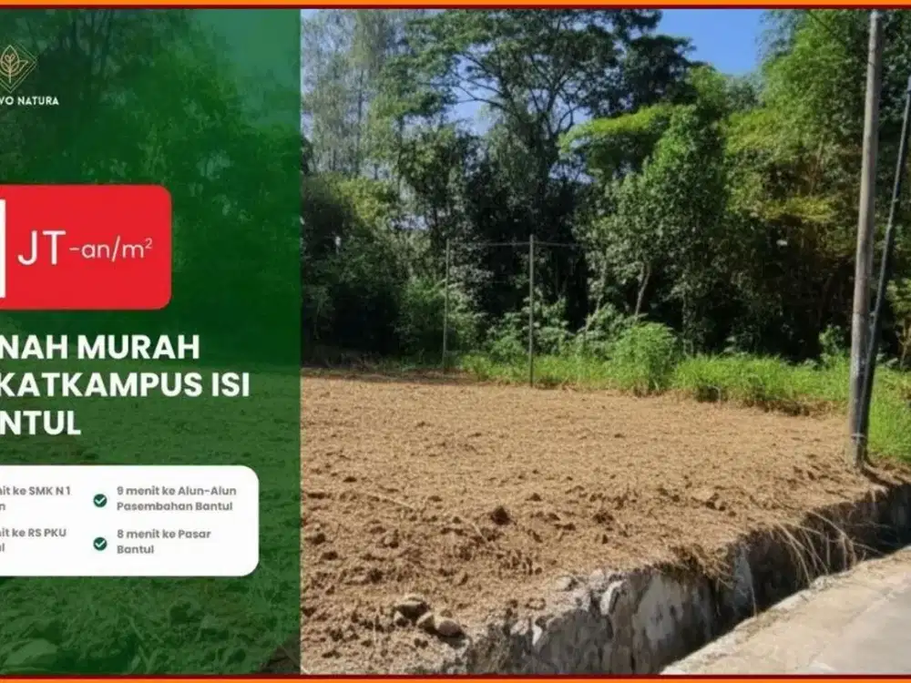 Tanah Prospektif Bantul Dekat RS dan Sekolah